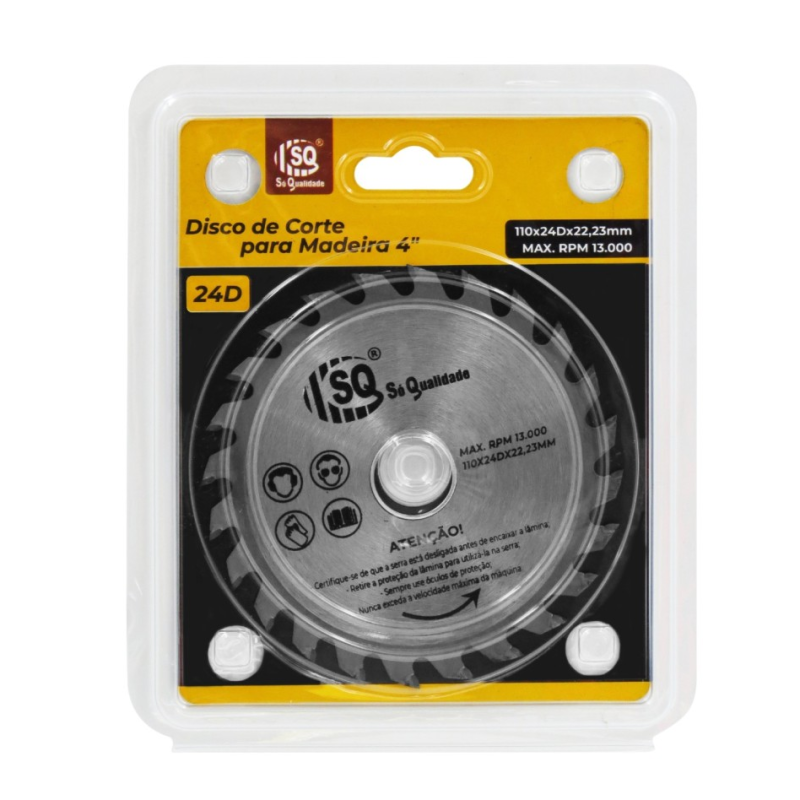 Disco de Serra Circular 4" - 110 mm. - 24 dentes SQ-3277