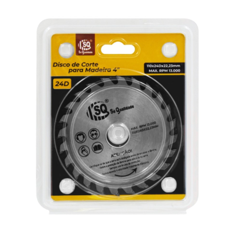 Disco de Serra Circular 4" - 110 mm. - 24 dentes SQ-3277