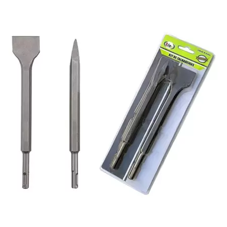 Kit Talhadeira Larga e Ponteiro 250 mm. SDS Plus ID-0252H Idea