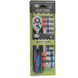 Soquete com Catraca Kit 11 peças ID-4720H Idea