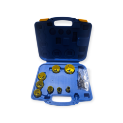 Serra Copo para Metal 19/22/28/32/38/44/51/64 mm. Jogo 11 pcs. com Maleta ID-5478H Idea