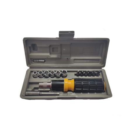 Soquete Mini com Chave Inversível Kit 15 peças F-181 Saint Plus