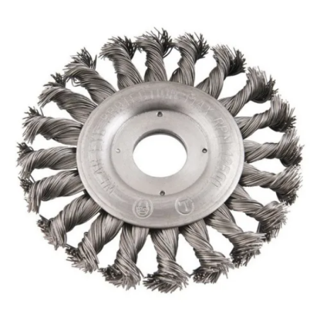 Escova de Aço Carbono Circular Fio Torcido 100 mm. F-564 Saint Plus