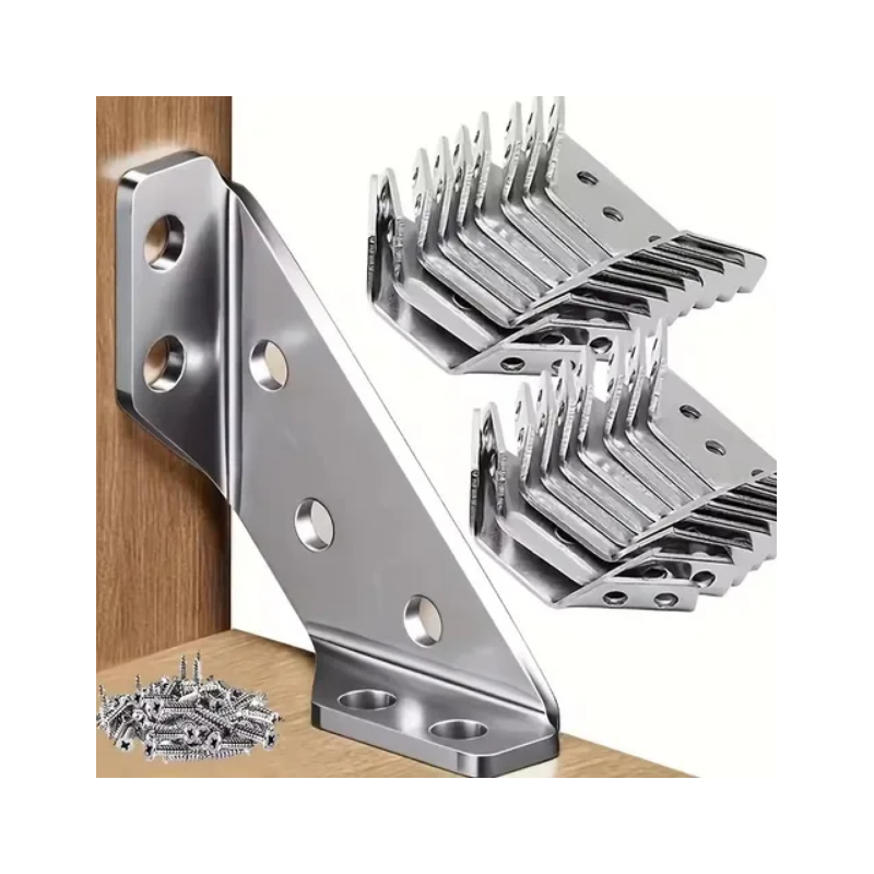 Conector de Canto de Aço Inoxidável Ângulo de 90° para Móveis Universal Kit 15 cant. 105 paraf. F-567 Saint Plus