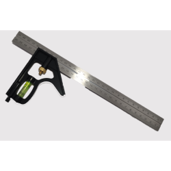 Esquadro Combinado de Aluminio 12" - 30 cm. 90/45° com Nivel ID-8843N Idea