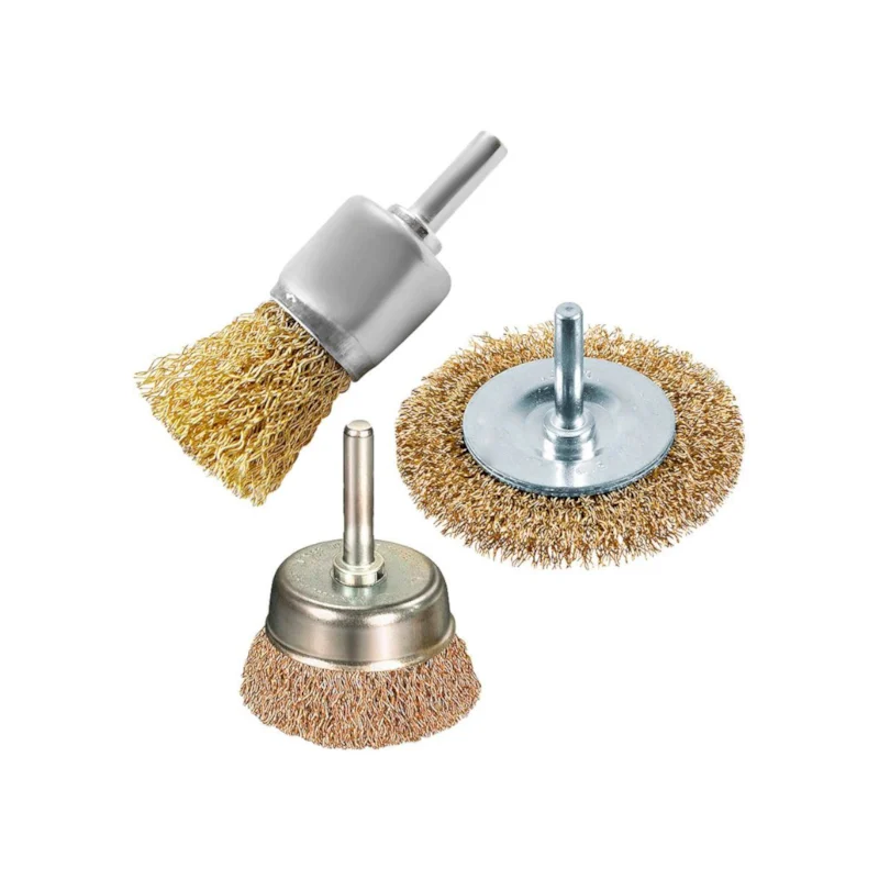 Escova de Aço Circular para Esmerilhadeira Jogo 3 peças ID-0483E Idea