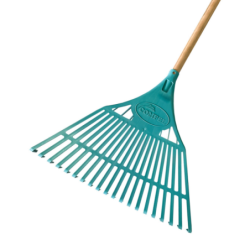 Vassoura para Grama 20 dentes Verde com Cabo Compel