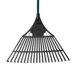 Vassoura para Grama 20 dentes Preta com Cabo Compel