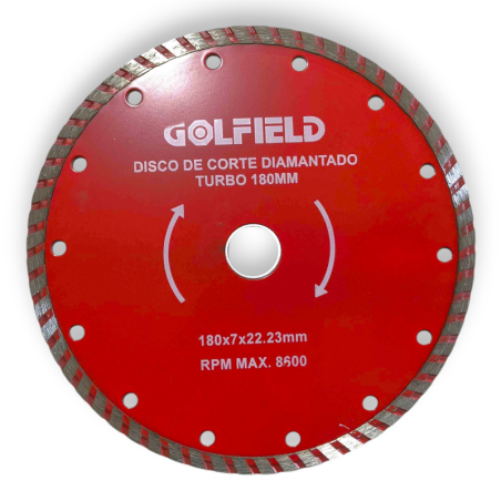 Disco de Corte Serra Marmore  7" - 180 mm x 7 mm x 22,23 mm Turbo Golfield