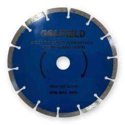 Disco de Corte Serra Marmore  7" - 180 mm x 7 mm x 22,23 mm Segmentado Golfield