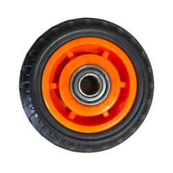 Roda para Carrinho Metal e Borracha 5" - 12,5 cm. com  Rolamento ID0636R Idea