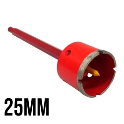 Serra Copo Diamantada 25 mm. com Haste Golfield