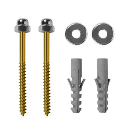 Parafuso para Fixação de Vaso Sanitário 75 mm. Bucha 10 mm. 2 peças JPR