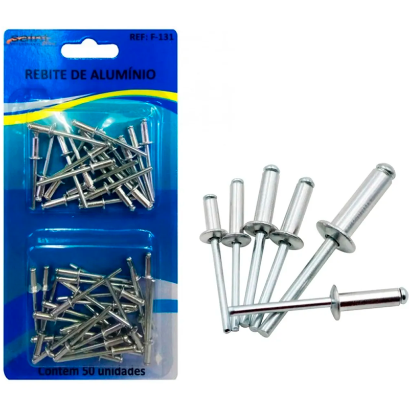 Rebite de Alumínio (20 pçs. - 5 x 10) (30 pçs. - 4 x 8) F-131 Saint Plus