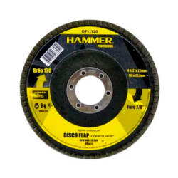 Disco Flap 4.1/2" - 115 mm. x 22 mm. Óxido Aluminio Grão  DF-1120 Hammer