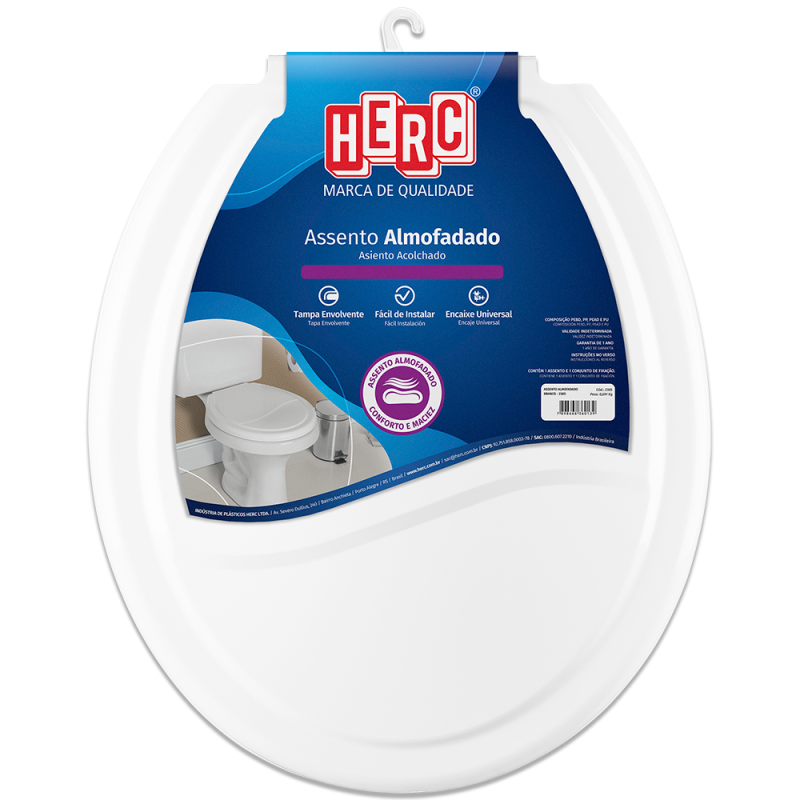 Assento Almofadado Envolvente Prime Branco Herc