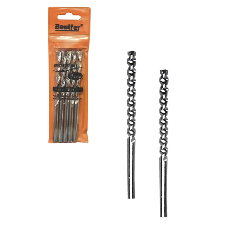 Broca Videa 10 mm. x 120 mm. Pacote 5 peças BFH1012 Bestfer