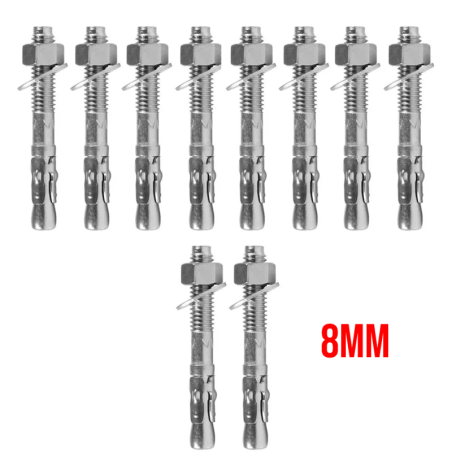 Parabolt 08 mm. x 8 cm. Kit 10 peças ID-0189P Idea