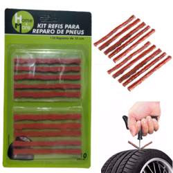 Kit Refis para Reparo de Pneu 10 cm. 10 peças HM169