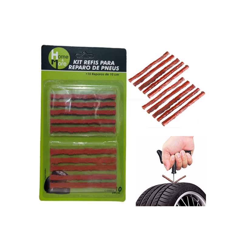 Kit Refis para Reparo de Pneu 10 cm. 10 peças HM169