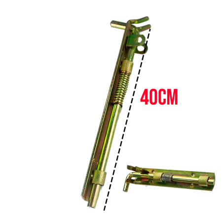 Trinco com Mola Bicromatizado para Porta de Ferro 40 cm. F-647 Saint Plus