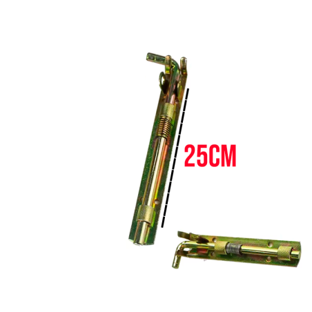 Trinco com Mola Bicromatizado para Porta de Ferro 25 cm. F-646 Saint Plus