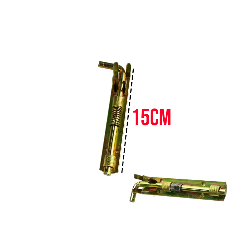 Trinco com Mola Bicromatizado para Porta de Ferro 15 cm. F-645 Saint Plus