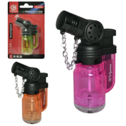 Mini Maçarico Recarregável com Tampa Chama SQ-4365 * não vai carregado