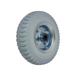 Roda Montada PU 2.50-4 Rolamento Rolete Eixo 3/4" A04260-PU Ajax