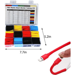 Kit Tubo Termo Retrátil Colorido 780 peças F-685 Saint Plus