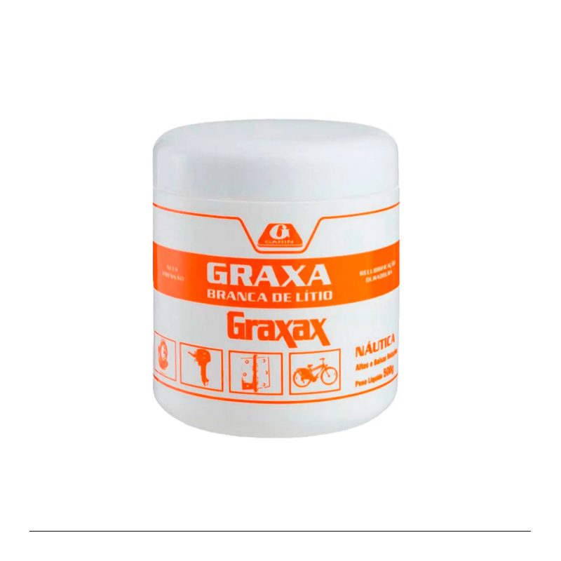 Graxa Branca de Lítio Graxax Pote 500 g. Garin