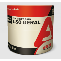 Fita Crepe Uso Geral - 48 mm x 50 m. Pacote 2 peças Adere