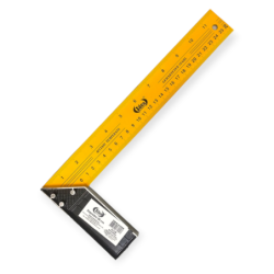 Esquadro de Aluminio Amarelo 12" - 30 cm. ID-8458E Idea