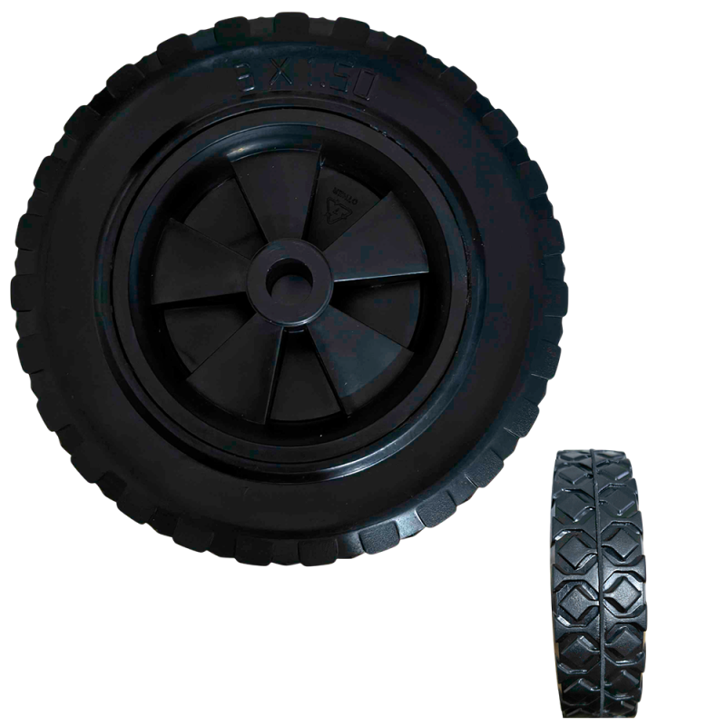 Roda para Carrinho Maciça Borracha 6" - 15 cm. (6 x 1.50) ID0633R Idea