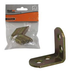 Cantoneira Mão Francesa  3 x 3 cm. c/10 peças Bicromatizada BFH0944 Bestfer