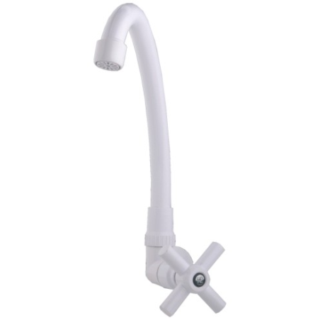 Torneira 5057CM p/Pia Bica Movel ABS Branca Hidropal