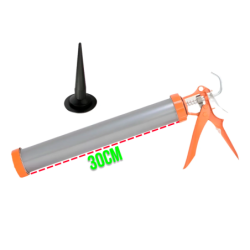 Aplicador de Mastique Tubo em Alumínio Fechado 12" ID0482G Idea