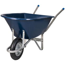 Carrinho de Mão Jumbo Azul 90 litros Pneu com Camara Metalosa