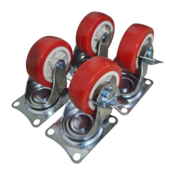 Rodas 4 Giratórias - 5 cm. - 2" - em PU Macio ID-0108R Idea