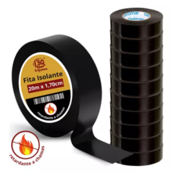 Fita Isolante 1,7 cm. x 20 m. Pacote 10 peças SQ3241