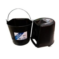 Balde 1 Cavidade 16 litros Preto Alça Ferro Brasipla