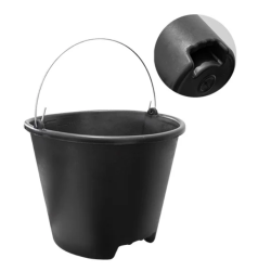 Balde 1 Cavidade 12 litros Preto Alça Ferro Brasipla