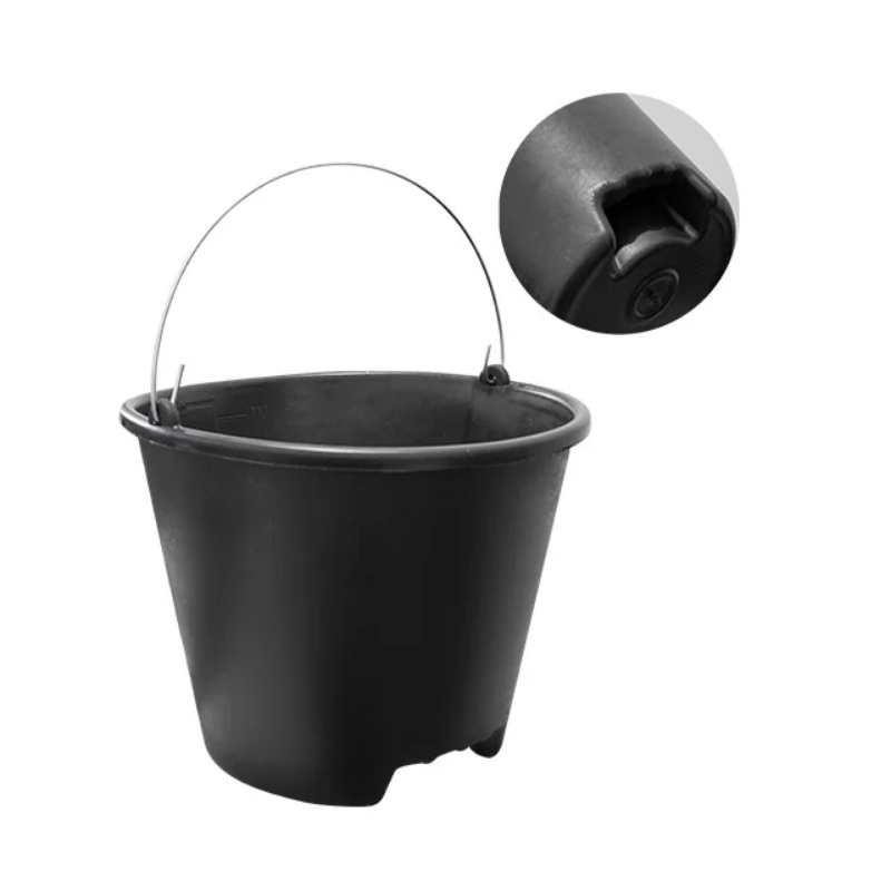 Balde 1 Cavidade 12 litros Preto Alça Ferro Brasipla