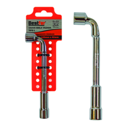 Chave Biela Vazada Tipo L Curta 13 mm. Cromada BFH2090 Bestfer