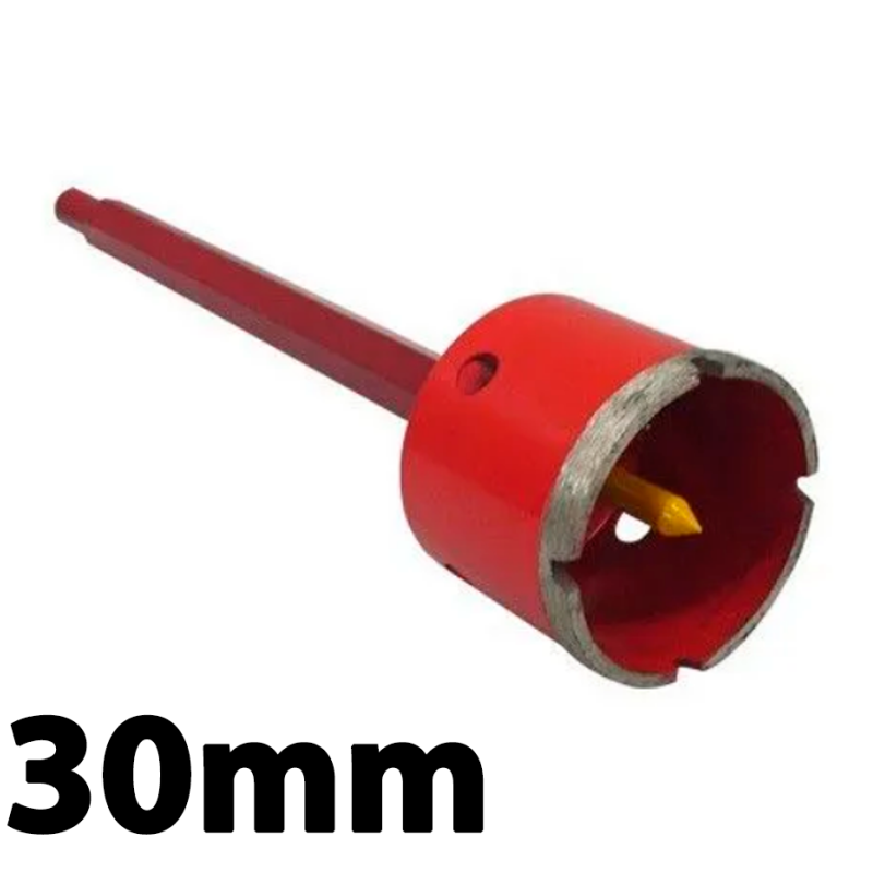 Serra Copo Diamantada 30 mm. com Haste Golfield