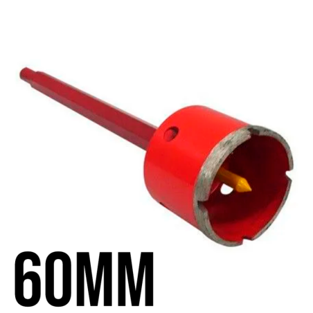 Serra Copo Diamantada 60 mm. com Haste Golfield