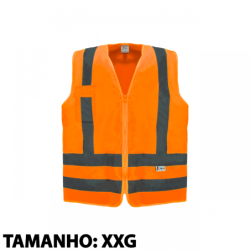 Colete Refletivo com Bolso XXG Laranja Kalipso