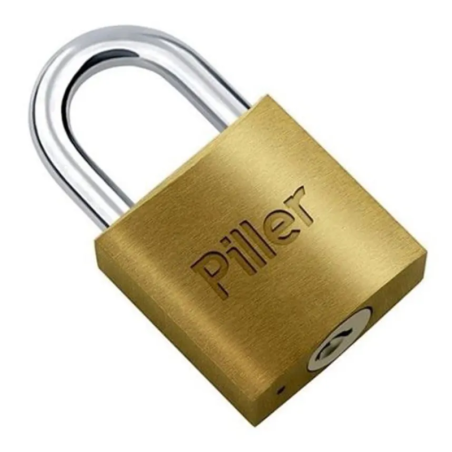 Cadeado Zamac Latonado 50 mm. Piller