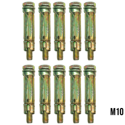 Parafuso de Fixação de Suspensão Paredes Ocas M10 x 70 mm. Kit 10 peças F-675 Saint Plus