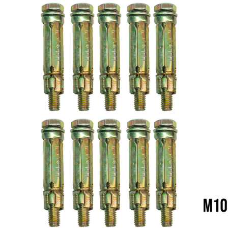 Parafuso de Fixação de Suspensão Paredes Ocas M10 x 70 mm. Kit 10 peças F-675 Saint Plus